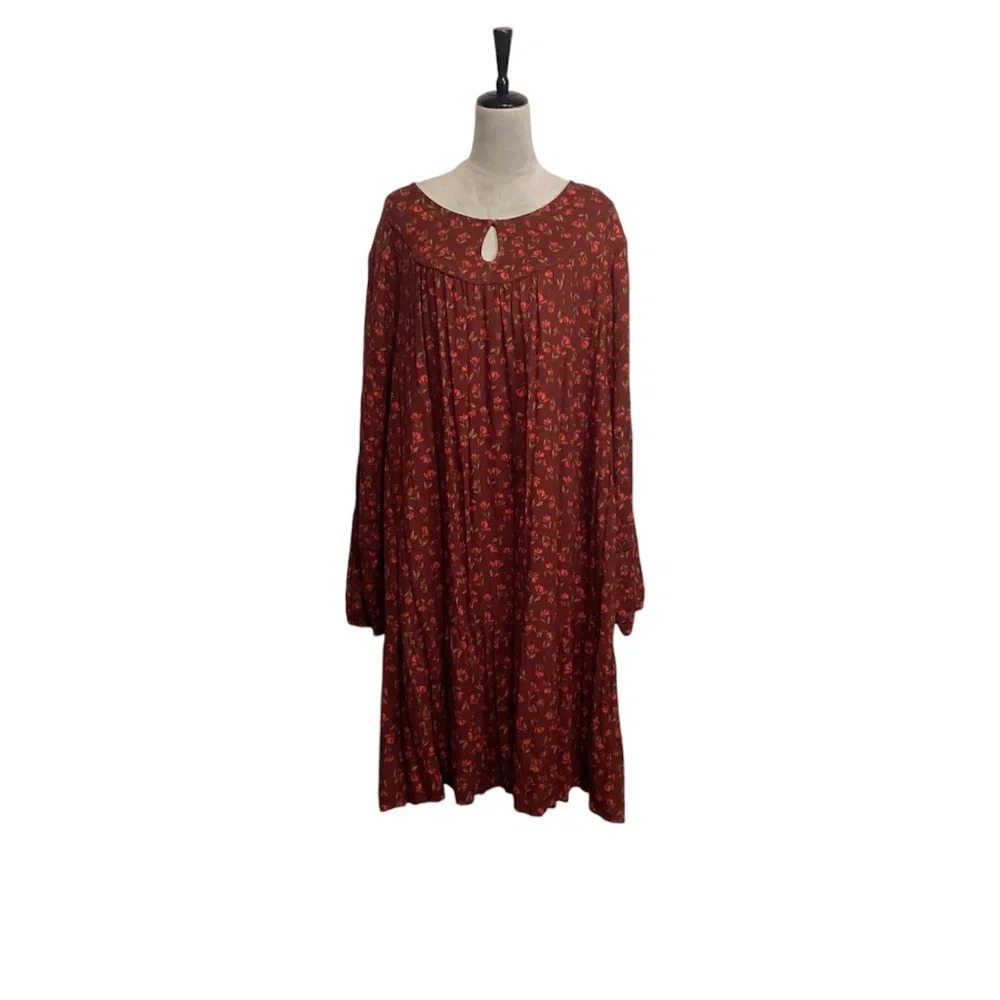 Sonoma dress womens SZ 4X floral bohemian causal dark cottagecore …
